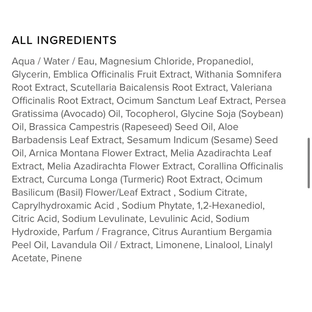 Alo Wellness System Magnesium Reset Spray 3.2 fl oz Amla-Powered Recovery Mist